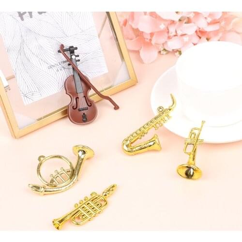 5Pcs/set 1/12 Dollhouse Miniature Musical Instrument Model Furniture Accessorie Dollhouse Decor Great Kids Gift