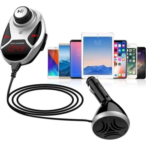 Accnic 5V 2.1A FM Transmitter Modulator MP3 Player Handsfree Music Audio USB Charge Port Support U Disk Flash Drive TF Card