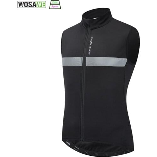 WOSAWE 2020 Top Quality Men Pro team Thermal Fleece Cycling Vest Winter Seamless Process maillot ropa hombre