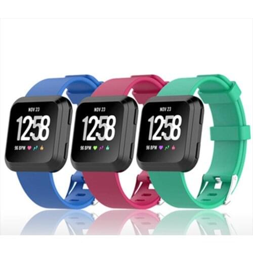 Soft Silicone Secure Adjustable Band For Fitbit Versa/Versa Lite Band High Quality Wristband Strap Bracelet Fit Bit Watch Straps