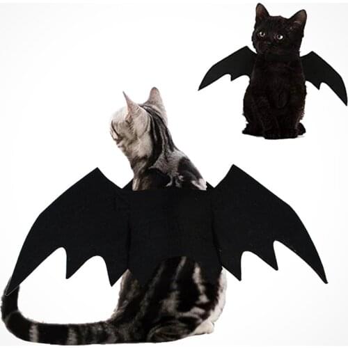 New Halloween Pet Dog Costumes Bat Wings Vampire Kitten Clothes Cute Fancy Dress Up Puppy Halloween Pet Dog Cat Costume