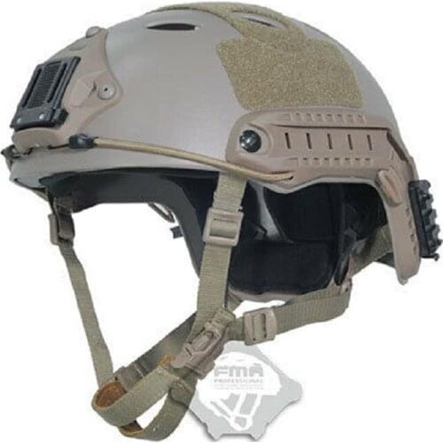 NEW FMA Tactical Airsoft Paintball Fast Helmet PJ Helmet Adjustable Tan M/L/XL