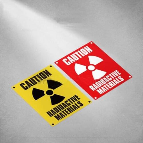 Warning Caution Radioactive Materials Stickers Reflective Vinyl Biohazard Decal Motorcycle Car Stickers Windshield