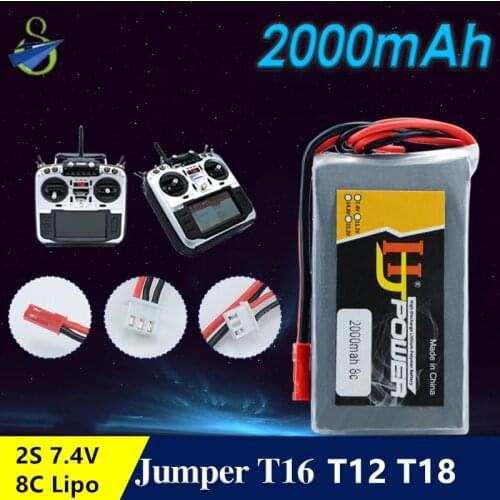 Jumper T16 T12 T18 RC Remote Controller Radiomaster TX16S 2S 7.4V 2000MAH 8C Lipo Battery JST Blance Connector OPENTX System