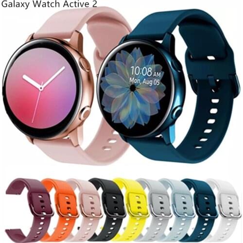 Newest 20mm 22mm Silicone Band for Samsung Galaxy Watch Active 2 Watchband Bracelet Strap for Amazfit bip