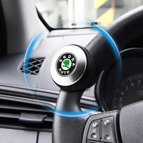 Car Steering Wheel Knob Booster Silicone Spinner Handle Ball Booster Wheel For Skoda Fabia 2 3 Karoq Kodiaq Octavia 3 Superb 2 3