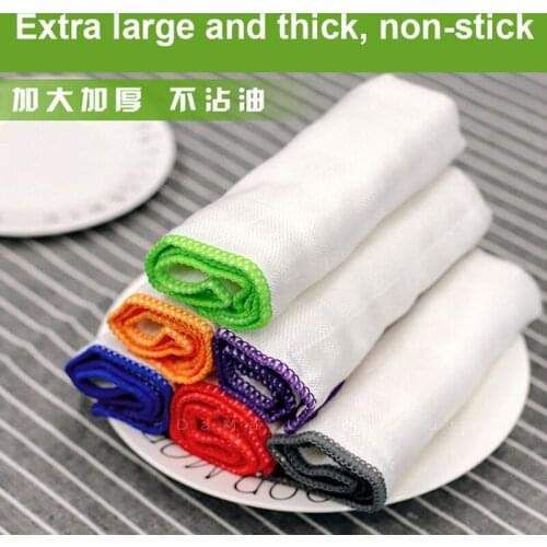 Bamboo charcoal fiber dishwashing cloth non oil absorbent dishwashing towel cleaning artifact kitchen rag