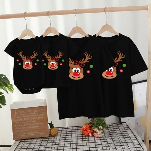 Daddy Mommy And Me Family Matching Tshirt Christmas Cartoon Mama Baby Girl Bodysuit Father Son Mother Daughter Matching Outfits