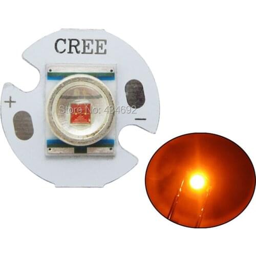 1W 3W Cree XR-E XRE Orange 610nm - 620nm High Power LED Light 16mm For DIY Torch/Flash Light Lamp/Bulb