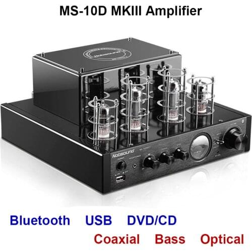 Nobsound MS-10D MKII MS-10D MKIII Amplifier Vacuum Tube Amplifier Support Bluetooth USB optical Coaxial Bass DVD CD input