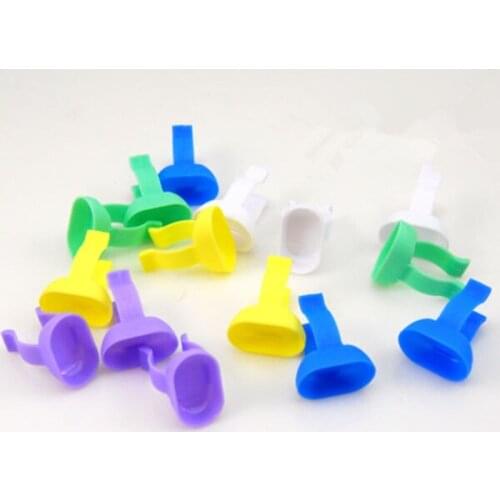 1000pcs/set High Quality New Handy Use Dental Disposable Prophy Ring Mixing Finger Dappen Dish Mixed Color