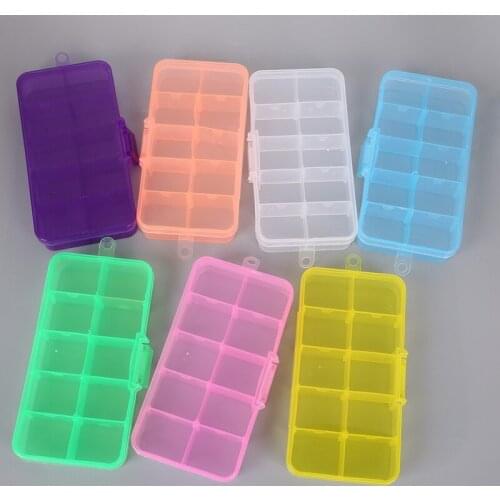Promotion Best Quality Detachable 12.8cmx6.5cmx2.2cm 10 Sell Plastic Storage Box Adjustable Ring Drug Earring Easy To Take Box