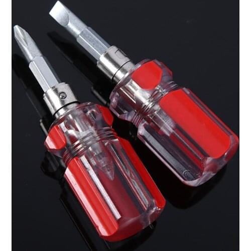 2 in 1 Multifunctional Radish Head Screwdriver 2 inch Phillips Slotted Multi-Bit Screw Driver Electrician Disassembly Hand Tools