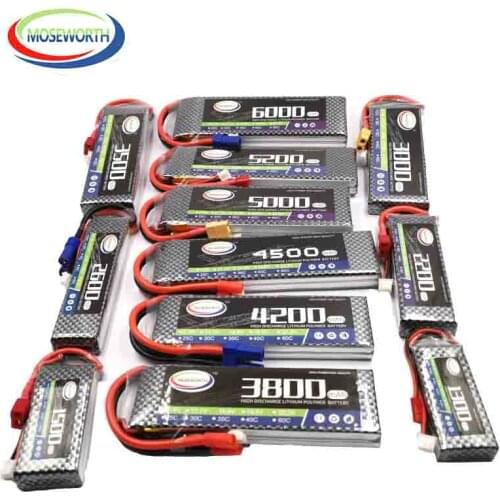 2S 7.4V RC Toy LiPo Battery 1500 2200 2800 3500 4200 5200 6000mAh 30C 40C 60C For RC Airplane Drone Boat Car Quadcopter 2S LiPo