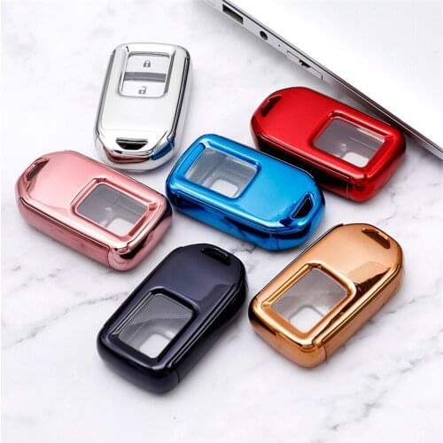 360° Protection TPU Car Key Case For HONDA Key Cover Anti-wear Transparent Key Shell For HONDA Civic City Accord CRV CR-V XR-V
