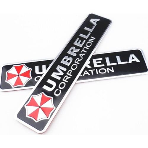 3D aluminum alloy biohazard umbrella car sticker FOR Kia Rio K2 K3 K5 K4 Cerato,Soul,Forte,Sportage R,SORENTO,Mohave,OPTIMA
