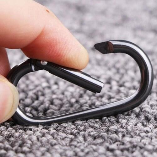 5/10/20pcs Black Oval Hanging Buckle Carabiner Hanging Buckle Small Bag Buckle Water Bottle Hook Wireless Bluetooth Headset Buck