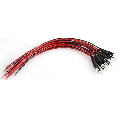 50LC 10pcs DC 24V 18cm 3mm Pre Wired LED Lamp Light Bulb Emitting Diode