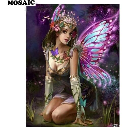 5d diamond embroidery angel fairy,diamond painting elf Cross Stitch full square Rhinestone mosaic diamond home decor painting ar