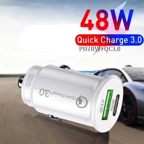 Mini USB car charger adapter 28W car USB charger mobile phone dual USB car charger automatic charging For iPhone Xiaomi Mobile