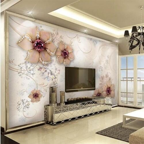 Beibehang Custom wallpaper 3d murals diamond flower pattern jewelry background wall papers home decor papel de parede wallpaper