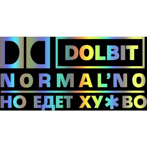 CS40048# Die-cut Vinyl Decal Dolbit normal'no 3 Car Sticker Waterproof Auto Decors on Car Body Bumper Rear Window