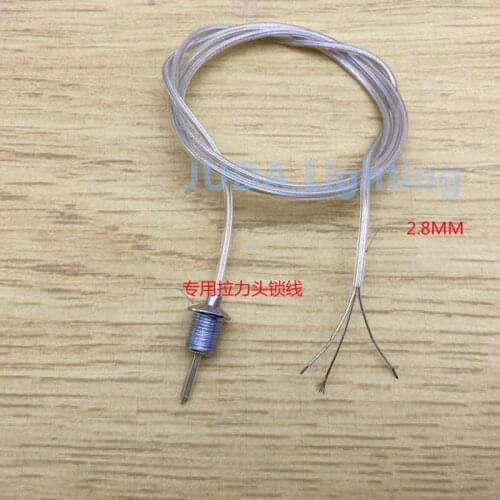 Electrical Wires 2.8mm steel wire cable with wire clip cable grip transparent clear color power cable cord with steel wire rope