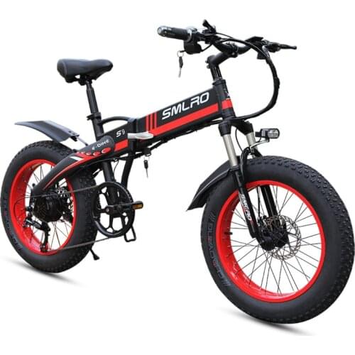 Electric Bike 500W Electric Folding Bicycle Electric Mountain Bike 20 inch 4.0 Fat Tire ebike 48V10Ah Lithium Battery