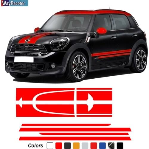 Car Hood Engine Cover Trunk Rear Body Kit Decal Side Stripe Sticker For MINI Cooper Countryman R60 2010-2014 JCW Accessories