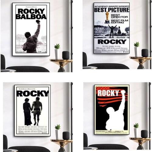 Rocky Balboa 1976 Movie Canvas Painting Classical Posters and Prints Quadros Wall Art Picture for Living Room Home Decor Cuadros