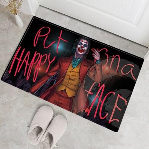 Joker Bath Mat Entrance Go Away Hallway Tracks Door Mat Super Absorbent Sink Mat Anti Slip Bathroom Rugs Western Home Doormat