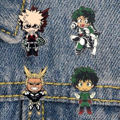 LT986 Japanese Anime Manga My Hero Academia Enamel Pin Badge Cartoons Collar Lapel Pin for Backpack Decoration Jewelry Gifts