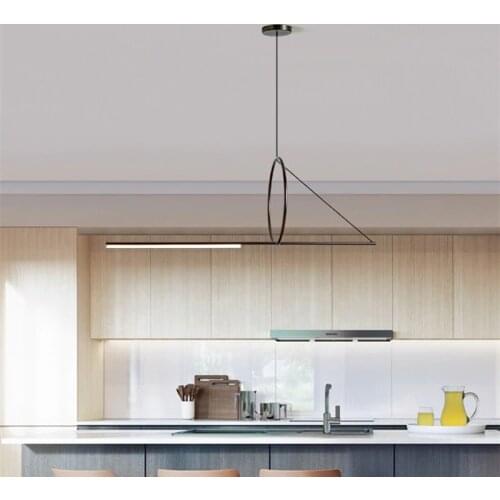 Minimalist geometric chandelier living room dining room Kitchen island pendant lamp creative personality french chandelier