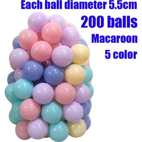 200pcs 5.5cm Ocean Wave Balls Pool Ball Soft Plastic Ocean Ball For Playpen Colorful Soft Stress Air Juggling Baby Swim Ball Pit