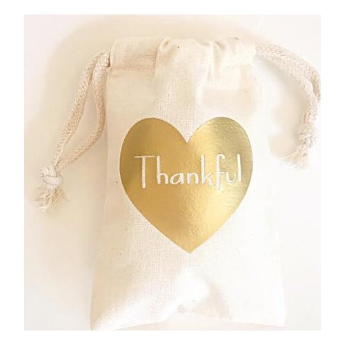 Custom gold Thankful heart wedding Hangover Kit jewelry favor Bags Bachelorette hen bridal shower Champagne Party gift bag