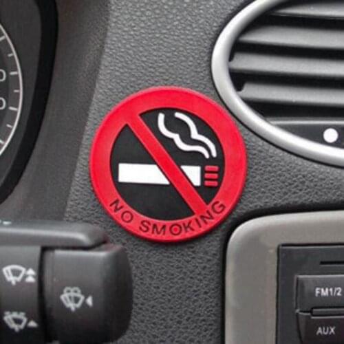 5Pcs/set Red No Smoking Logo Stickers for Car Decor Accessories Car-styling for Chevrolet Cruze Ford Focus 2 3 Mazda Volkswagen