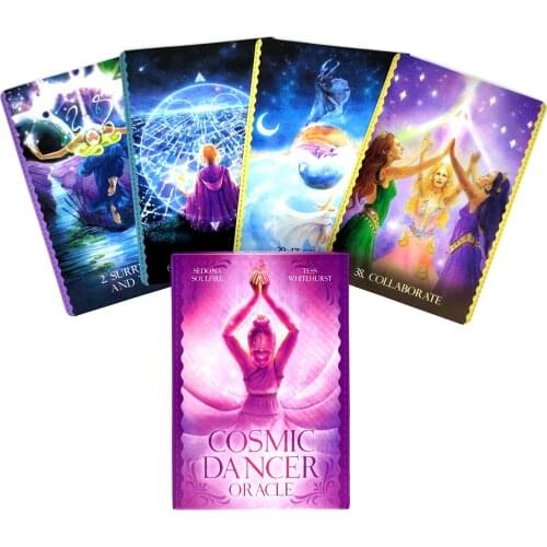 2021 New Tarot Cards Cosmic Dancer Oracle Card And PDF Guidance Divination Deck Entertainment Parties Board Game 44 Pcs/Box