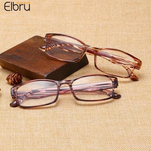 Elbru Striped Pattern PC Frame Reading Glasses Men and Women Comfortable Presbyopic Glasses +1.0 1.5 2.0 2.5 3.0 3.5 4.0
