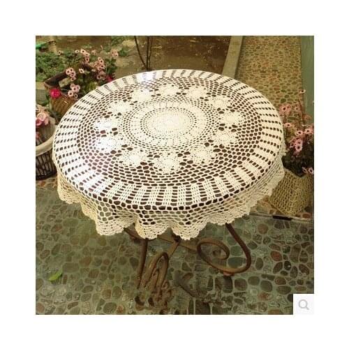 PASAYIONE Blending Crochet Flower Tablecloths Home Cover Cloth Round Table Cloth Home Textile Elegant Overlays Manteles Para