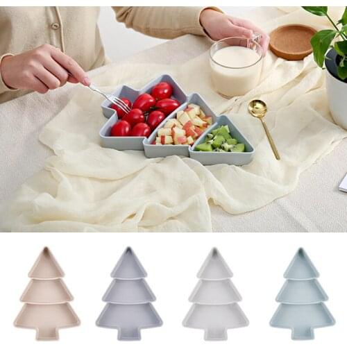 Christmas tree dried fruit tray Household snack tray Plastic candy tray Sunflower seeds dried fruit box Lazy snack box