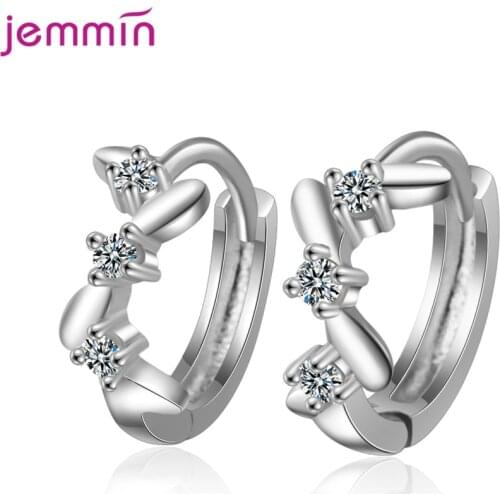 Gold Color 925 Sterling Silver Cartilage Hoop Earrings For Women Plant Leaf Small Ear Hoops Piercing Fashion Zircon Jewelry