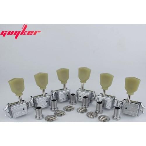GUYKER Deluxe Vintage Keystone Vintage Style Guitar Machine Head Tuning Peg Tuners for lespaul Guitar Chrome/Nickel color