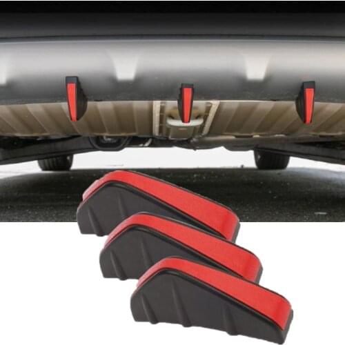 1pcs universal car modified rear bumper diffuser cast shark fin spoiler bumper chassis decoration installation deflector