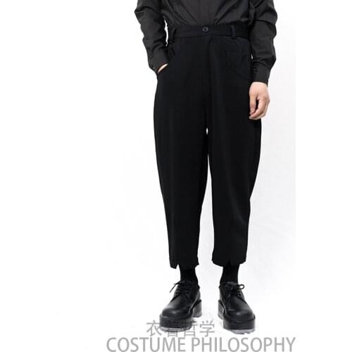 2021 Men clothing Hair Stylist fashion Casual pants with split leg plus size costumes 27-46