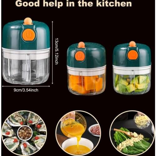 250ml Electric Garlic Masher Meat Durable Mini Vegetable Chili Garlic Chopper Press Crusher USB Charging Food Processor