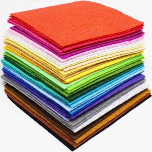 40pcs Non-Woven Felt Fabric Polyester Cloth Felt Fabric DIY Bundle for Sewing Handmade Craft Supplies Environmental protection