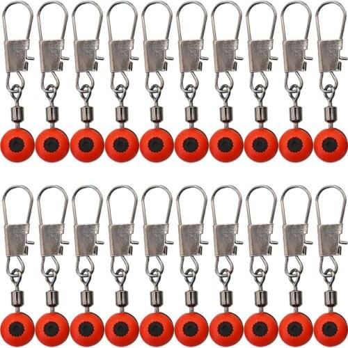 40pcs Fishing Float Rolling Swivel Supplies Tackle Tool Fishing Line To Hook Swivels Shank Clip Connector Fishing Accessories