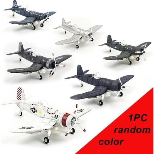 6 Colors 1/48 4d Assemble military Models Toys building sets Aircraft airplane F4U carrier based plane Fighter Diecast War-II