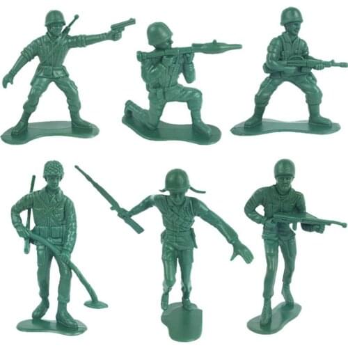 6Pcs Mini Simulation Military Army Soldiers Action Figures Model Kids Toy Gift