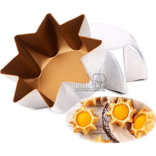 2pcs octagon shape nonstick aluminium bread mold mousse cake molding cheese cake mould jelly pudding molds DIY bakery tools